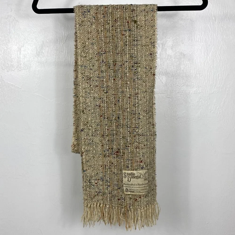 Studio Donegal Handwoven And Handcrafted Pure New Wool Scarf